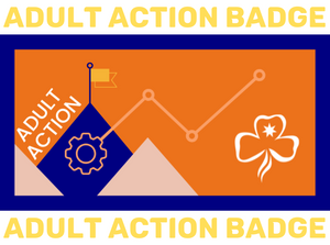 Adult Action Badge - Orange 2025