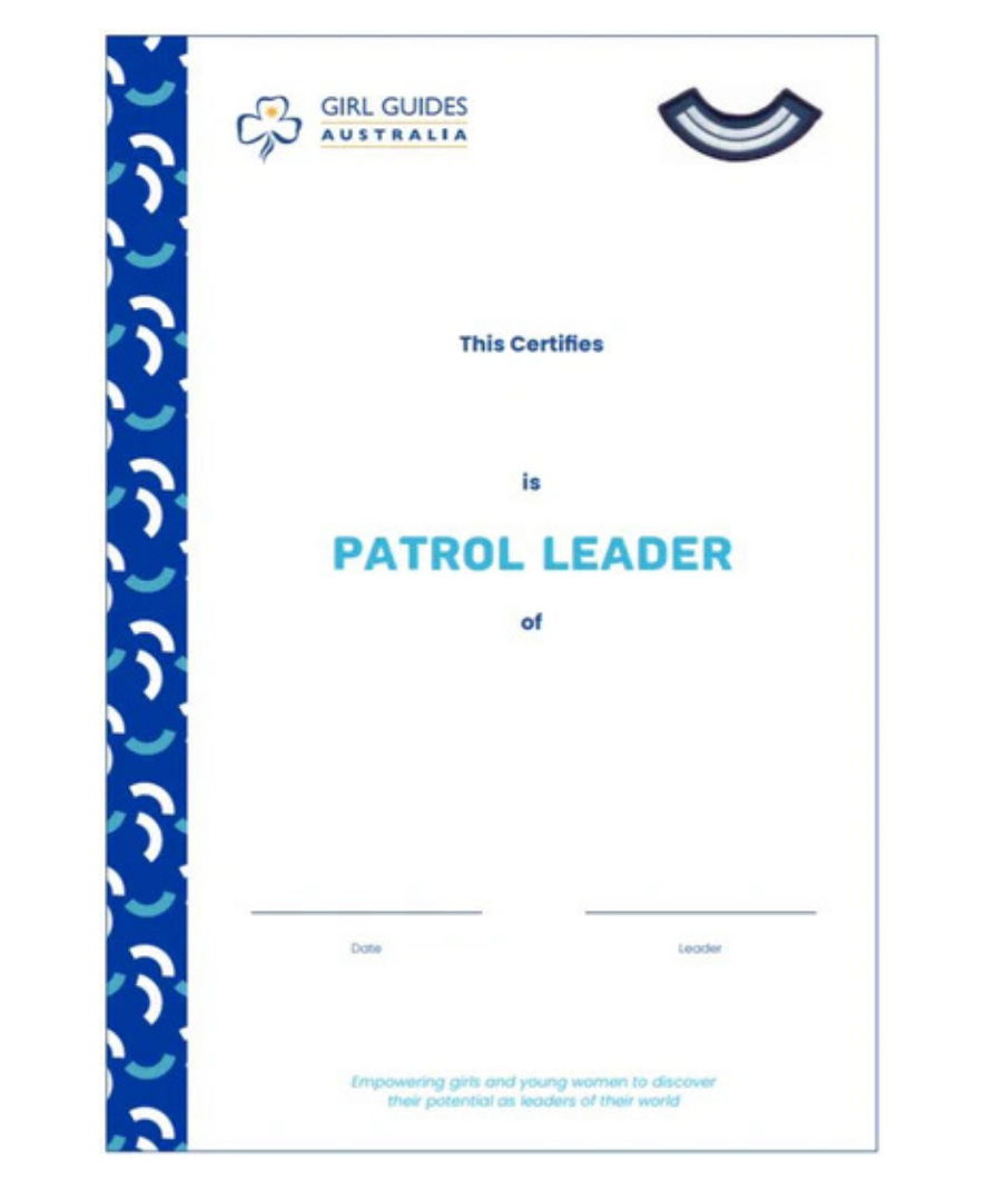 Certificate - Patrol Leader