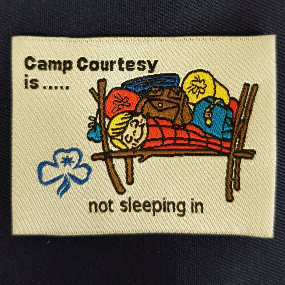 Fun Badge - Camp Courtesy - Sleeping