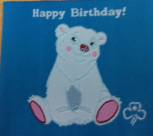 Fun Badge - Happy Birthday - Polar Bear