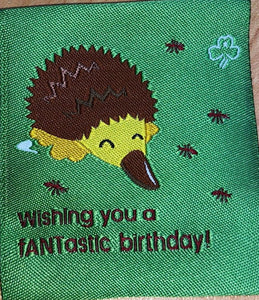 Fun Badge - Happy Birthday - Echidna