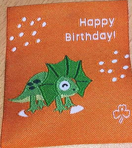 Fun Badge - Happy Birthday - Frilled Neck Lizard