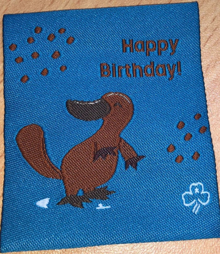 Fun Badge - Happy Birthday - Platypus