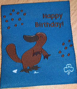 Fun Badge - Happy Birthday - Platypus