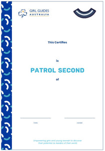 Certificate - Patrol Second